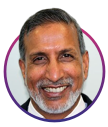 Headshot of Parmjit Singh Mangat in a circle with a gradient purple border.